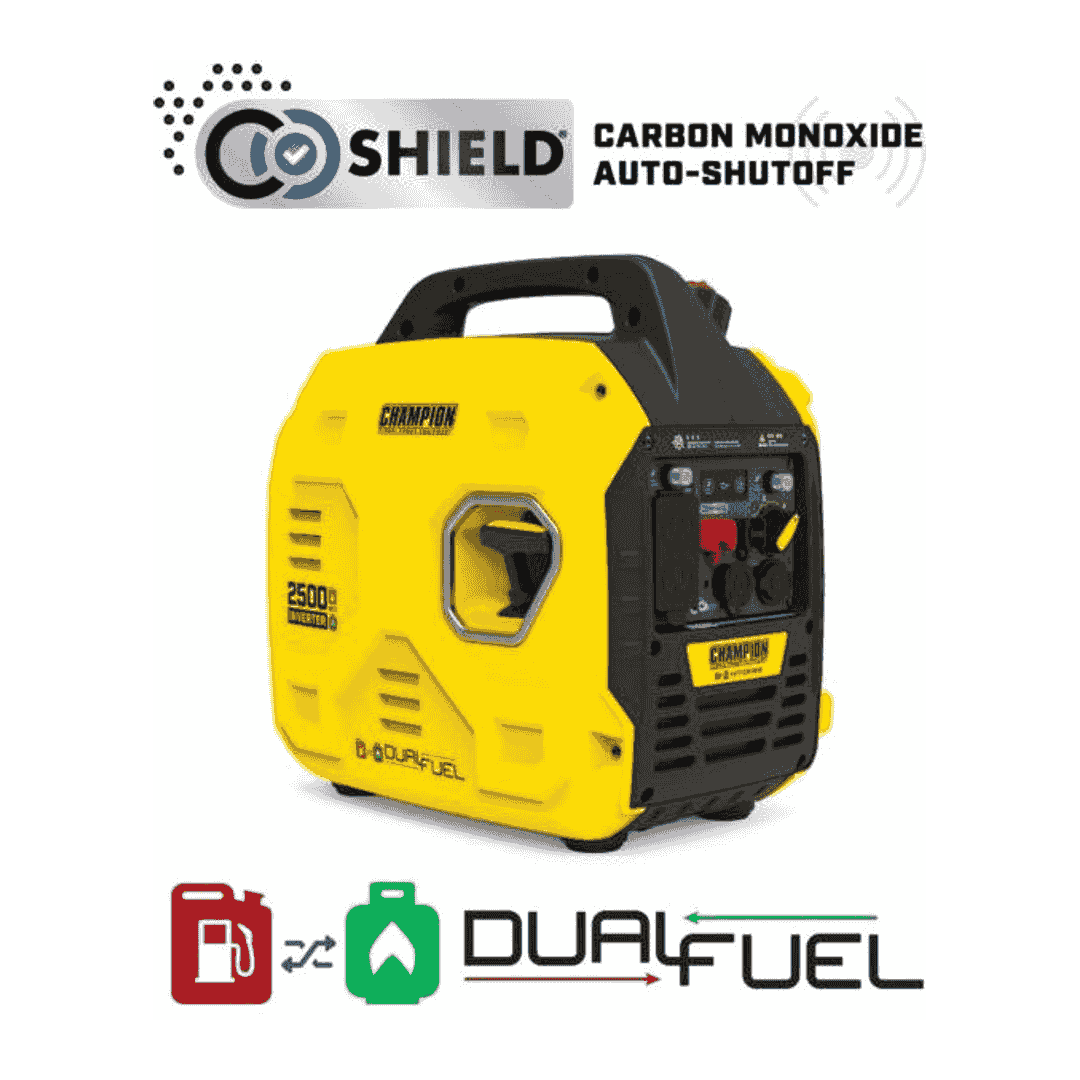 Champion 2500-Watt Dual Fuel Inverter with CO Shield