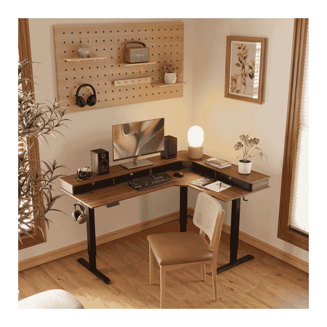 FEZIBO Worland Reversible L-Shaped Standing Desk 63x48