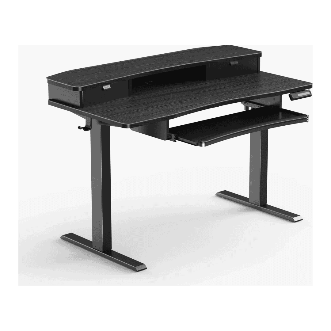 HUANUO Standing Desk with Drawers and Keyboard Tray 55x26