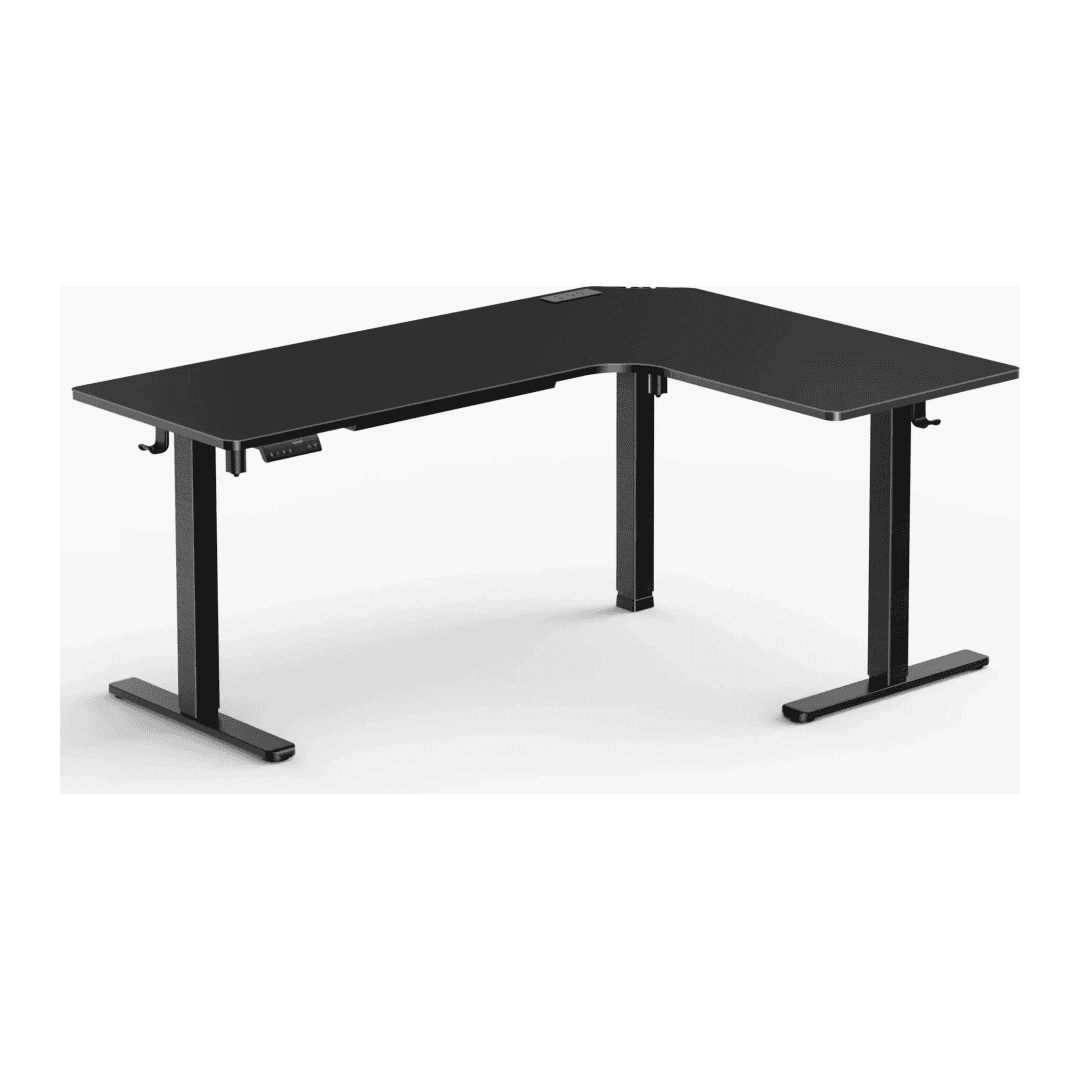 HUANUO L-Shaped Standing Desk with Power 63x48