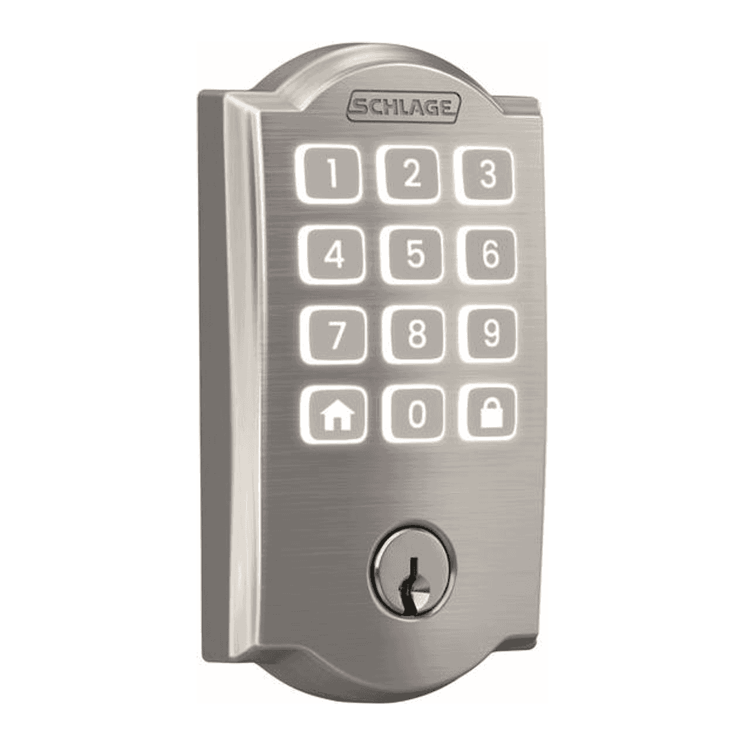 Schlage Arrive Smart WiFi Deadbolt, Camelot Satin Nickel