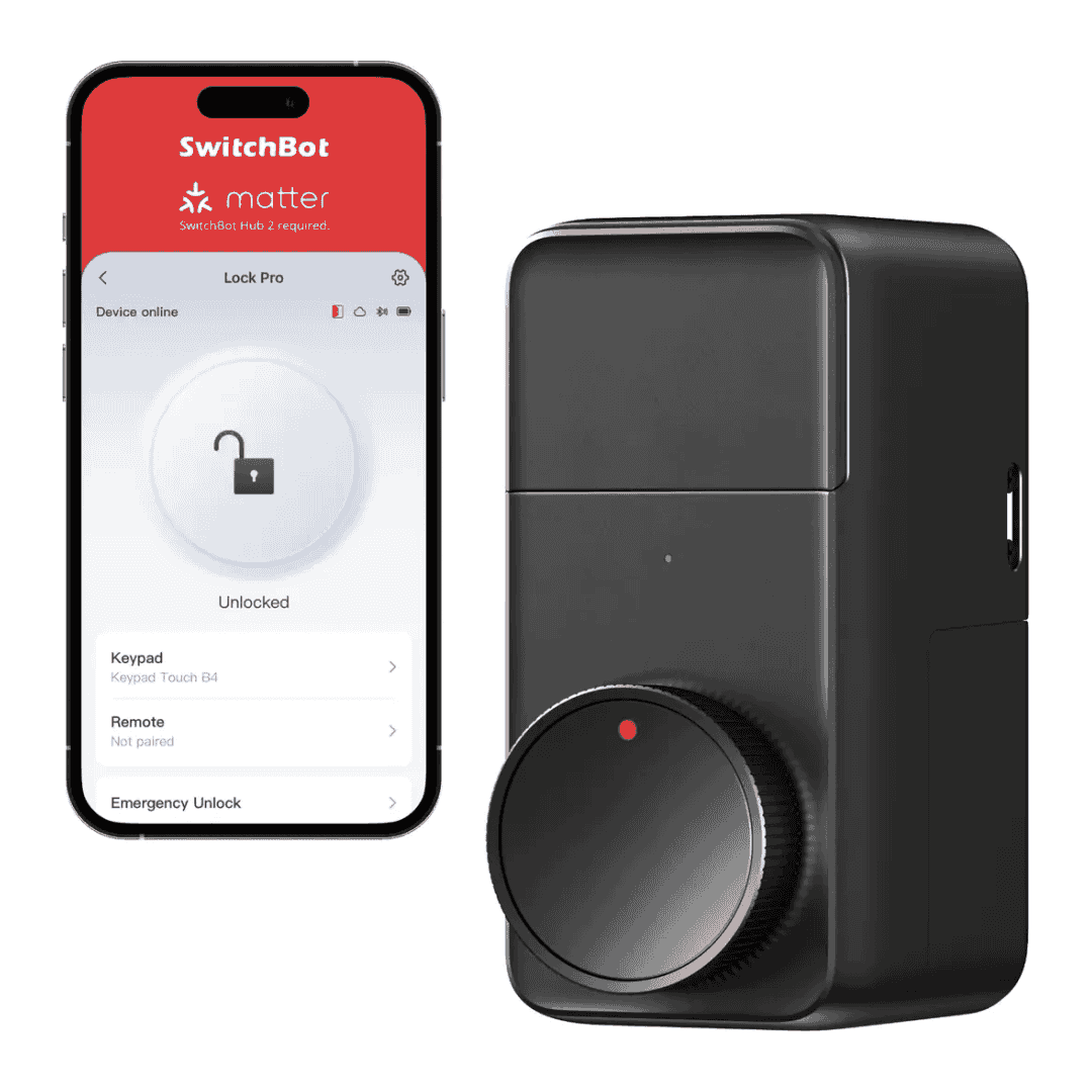 SwitchBot Lock Pro + Keypad Touch + Hub Mini Matter Bundle