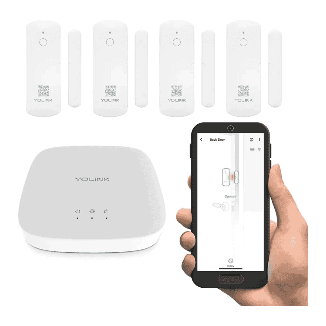 YoLink Smart Home Starter Kit with 4 Door Sensors